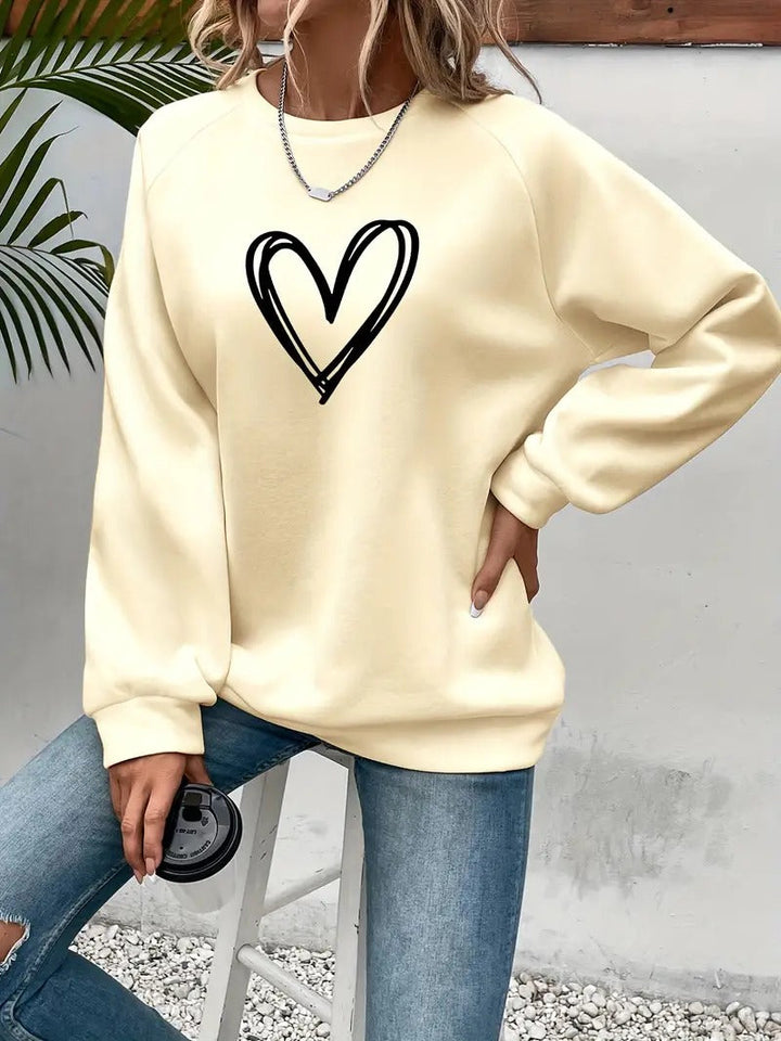 Heartzone - Casual Sweatshirt with Heart Motif