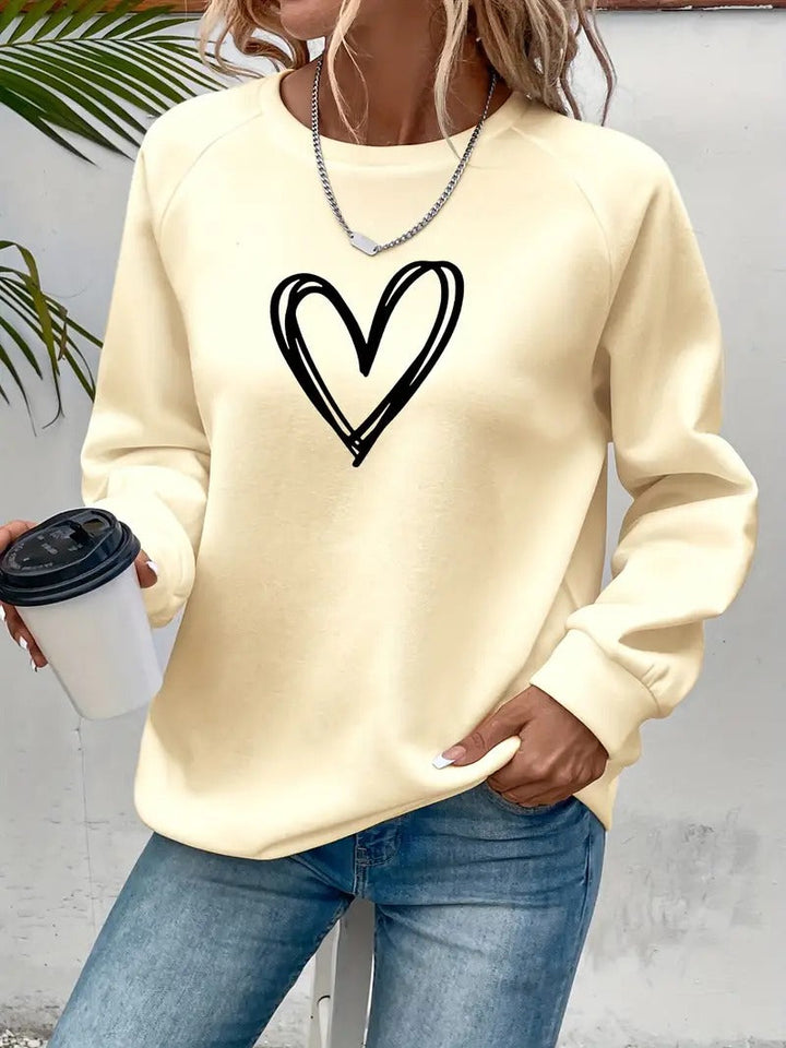 Heartzone - Casual Sweatshirt with Heart Motif