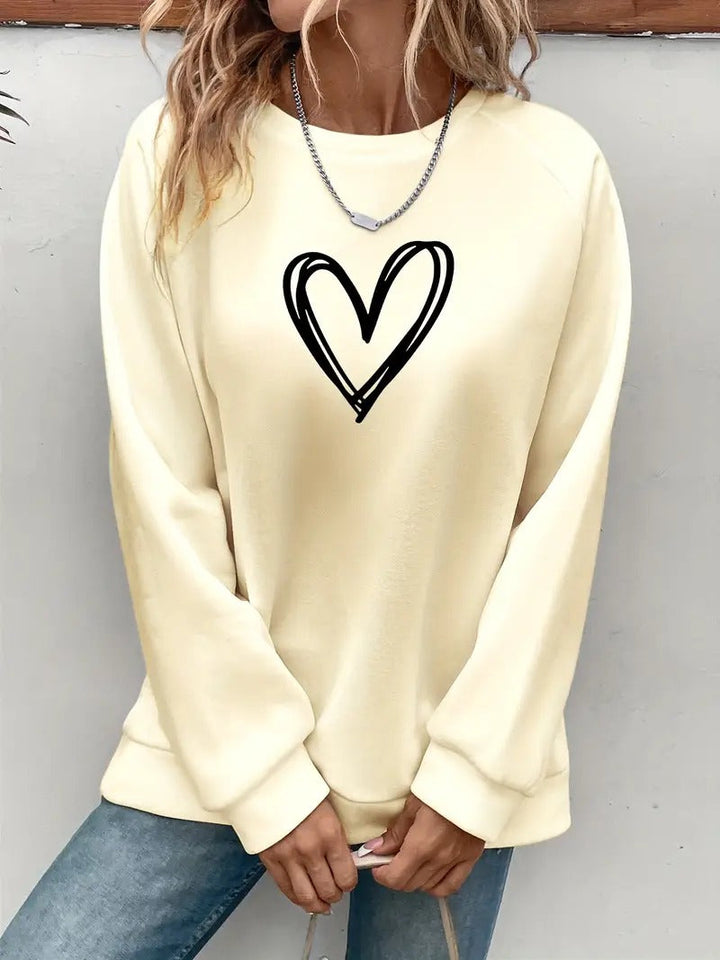 Heartzone - Casual Sweatshirt with Heart Motif