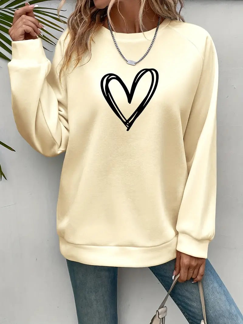 Heartzone - Casual Sweatshirt with Heart Motif