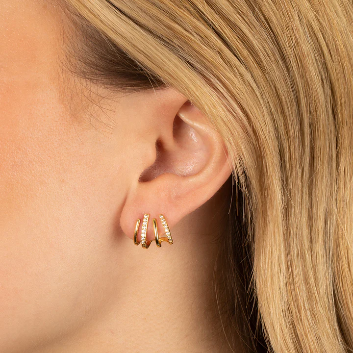 Cubic Zirconia Claw Earrings