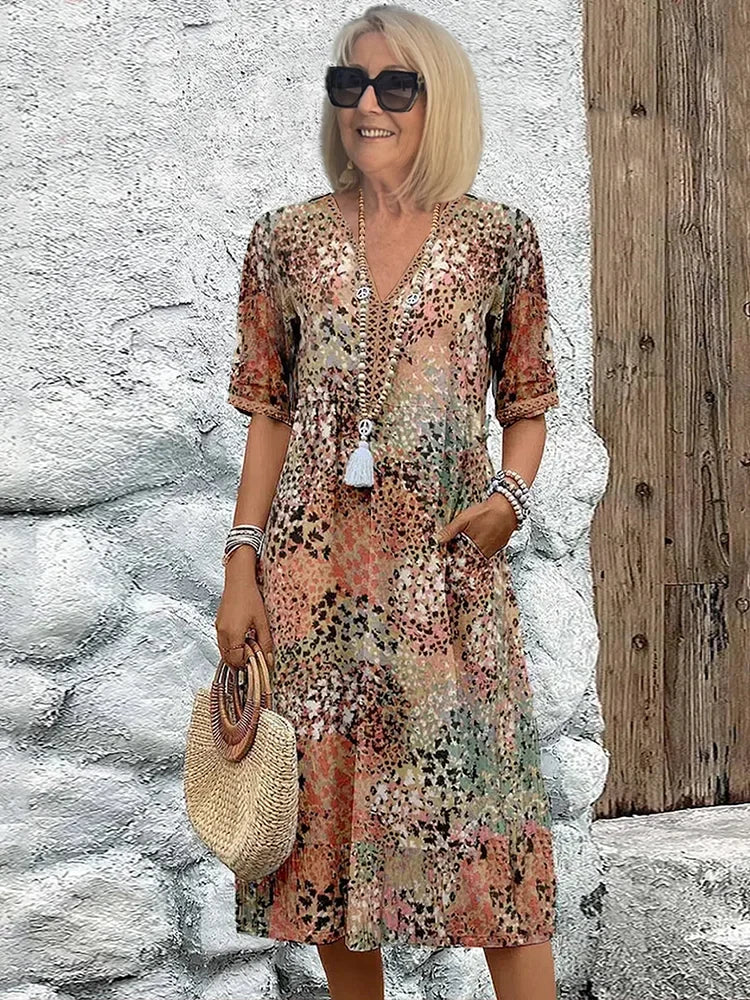 Monica | Elegant Floral Dress