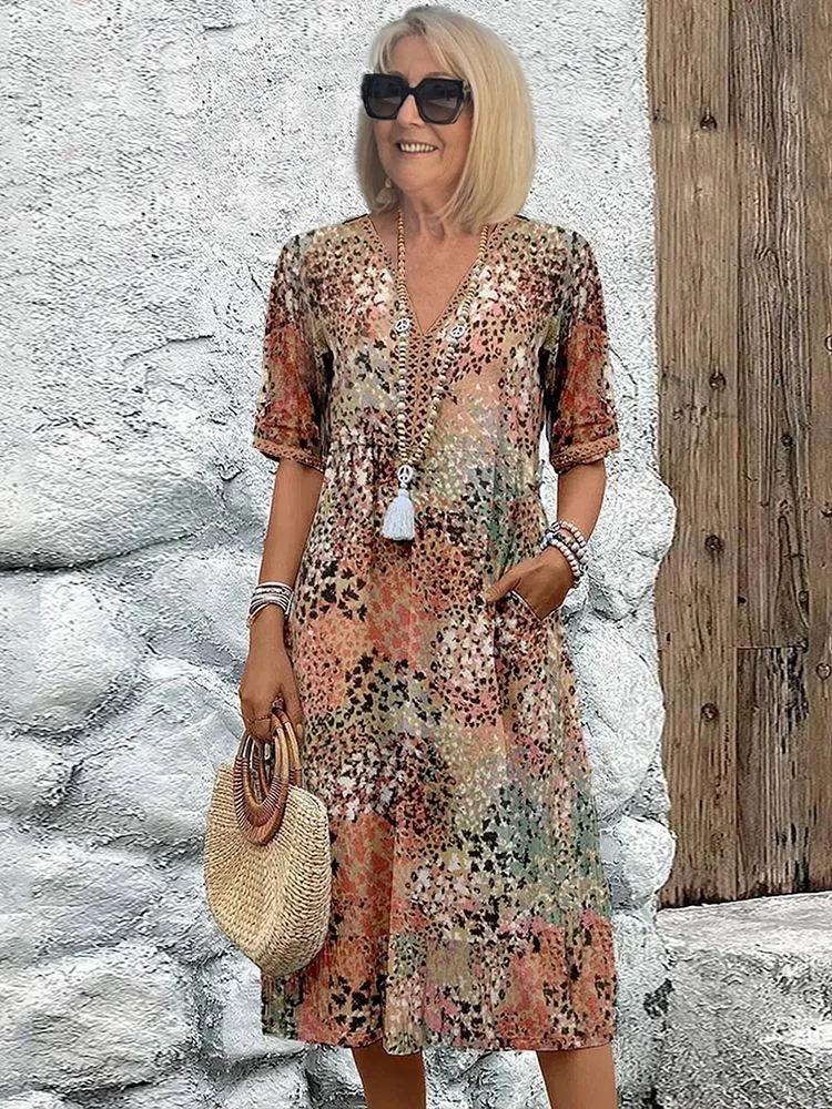 Chantal | Vibrant Midi Dress (Almost sold out)