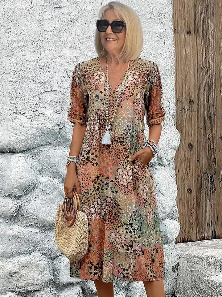Chantal | Vibrant Midi Dress (Almost sold out)