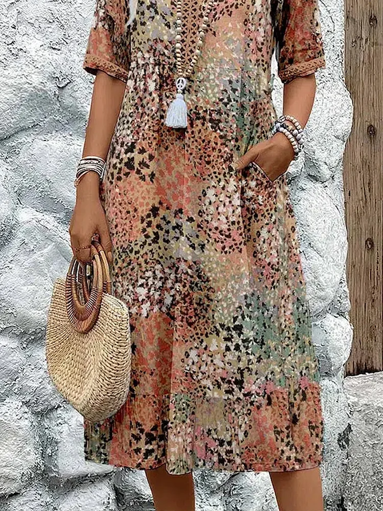 Chantal | Vibrant Midi Dress (Almost sold out)