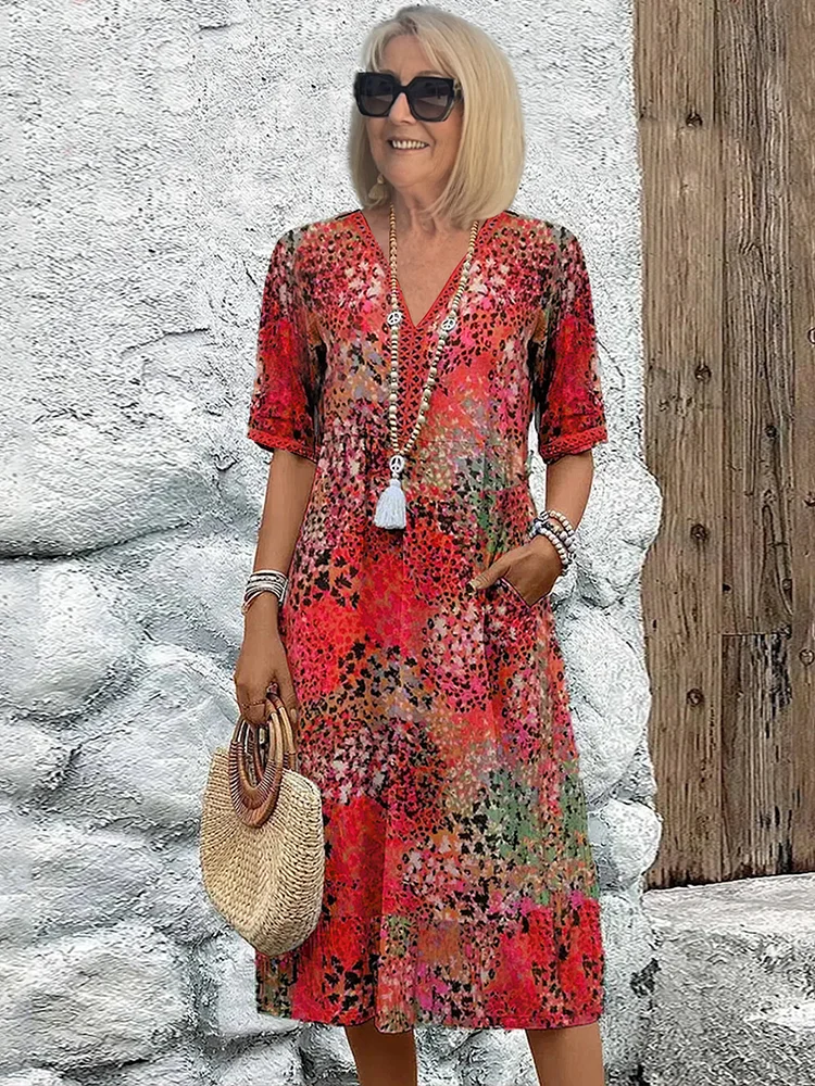 Hilary™ - Vibrant Midi Dress