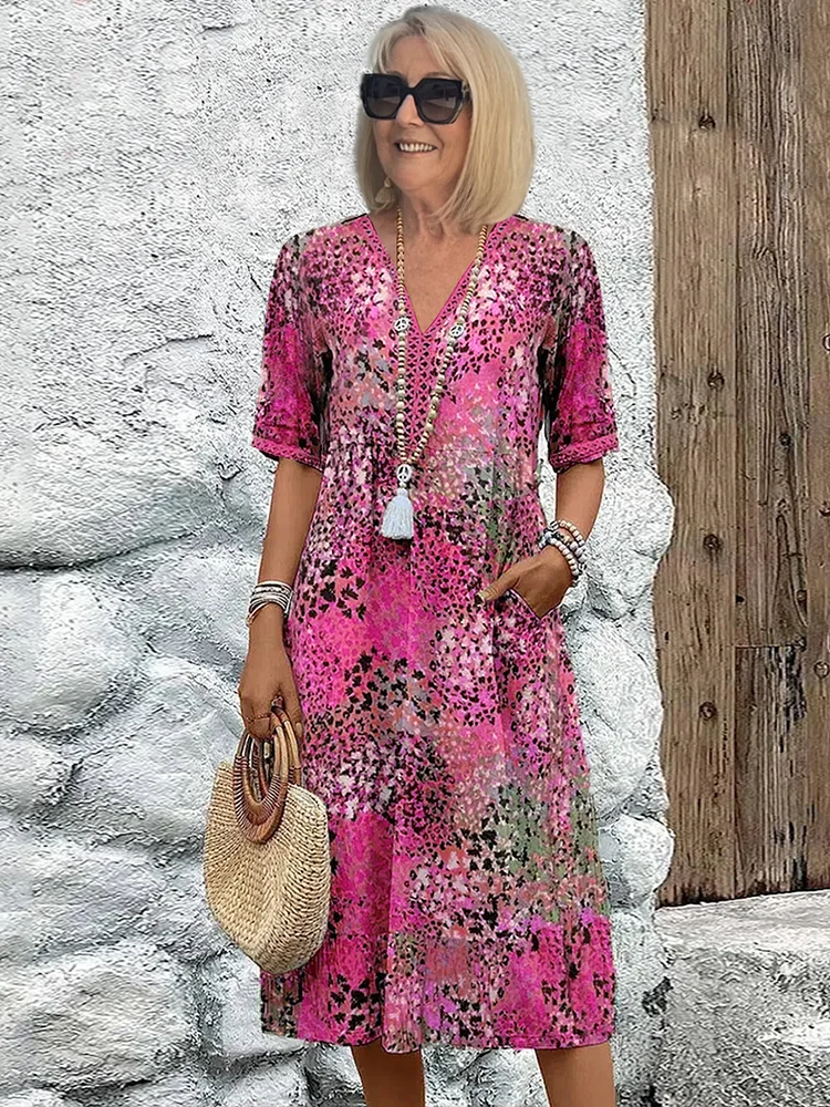 Chantal | Vibrant Midi Dress (Almost sold out)