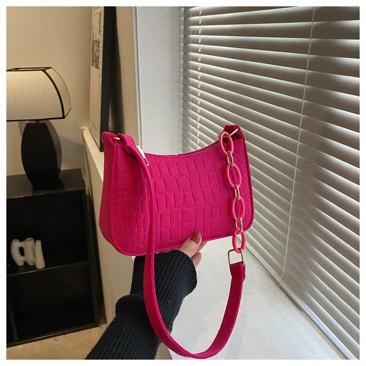 Magnella | Elegant Shoulder Bag with Crocodile Embossed Design
