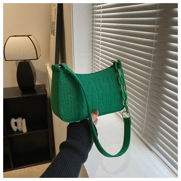 Magnella | Elegant Shoulder Bag with Crocodile Embossed Design