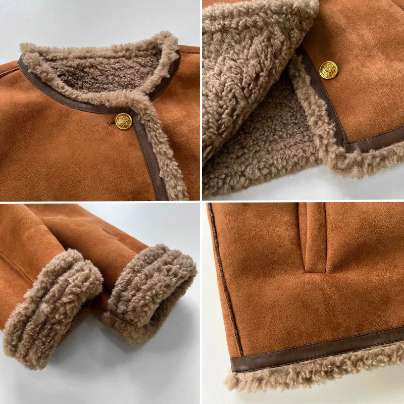 Rosalie™ - Sheepskin Buttoned Jacket