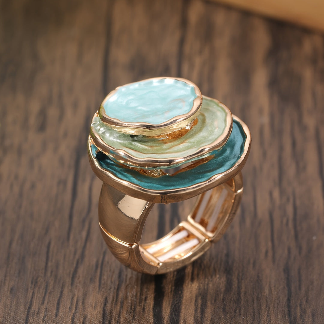 Triple Layer Boho Enamel Ring