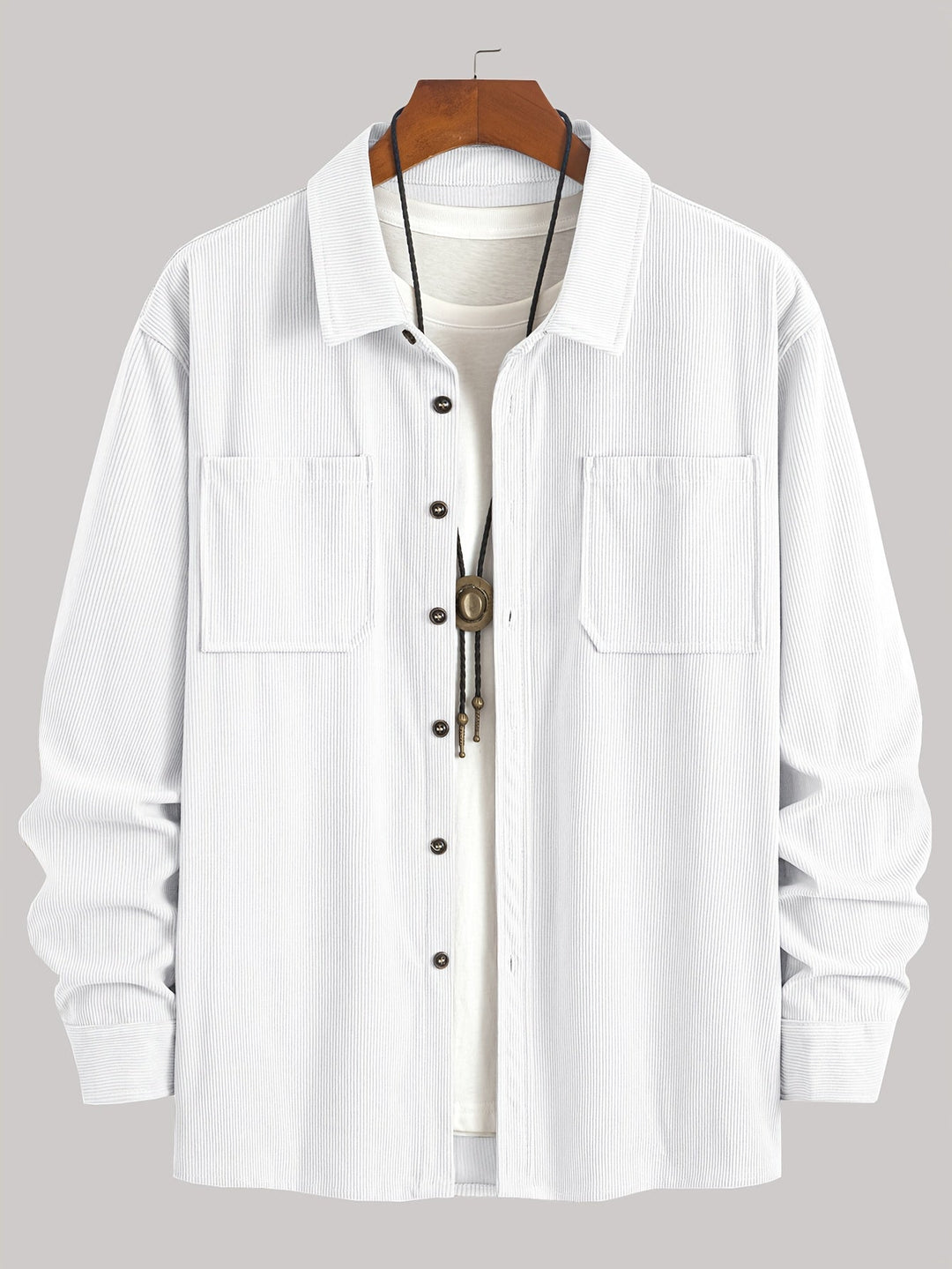 Bryce | Herren Langarm-Overshirt mit Taschen und Knöpfen