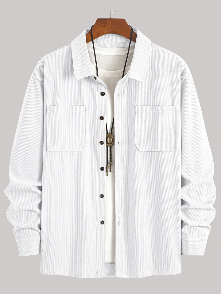 Bryce | Herren Langarm-Overshirt mit Taschen und Knöpfen