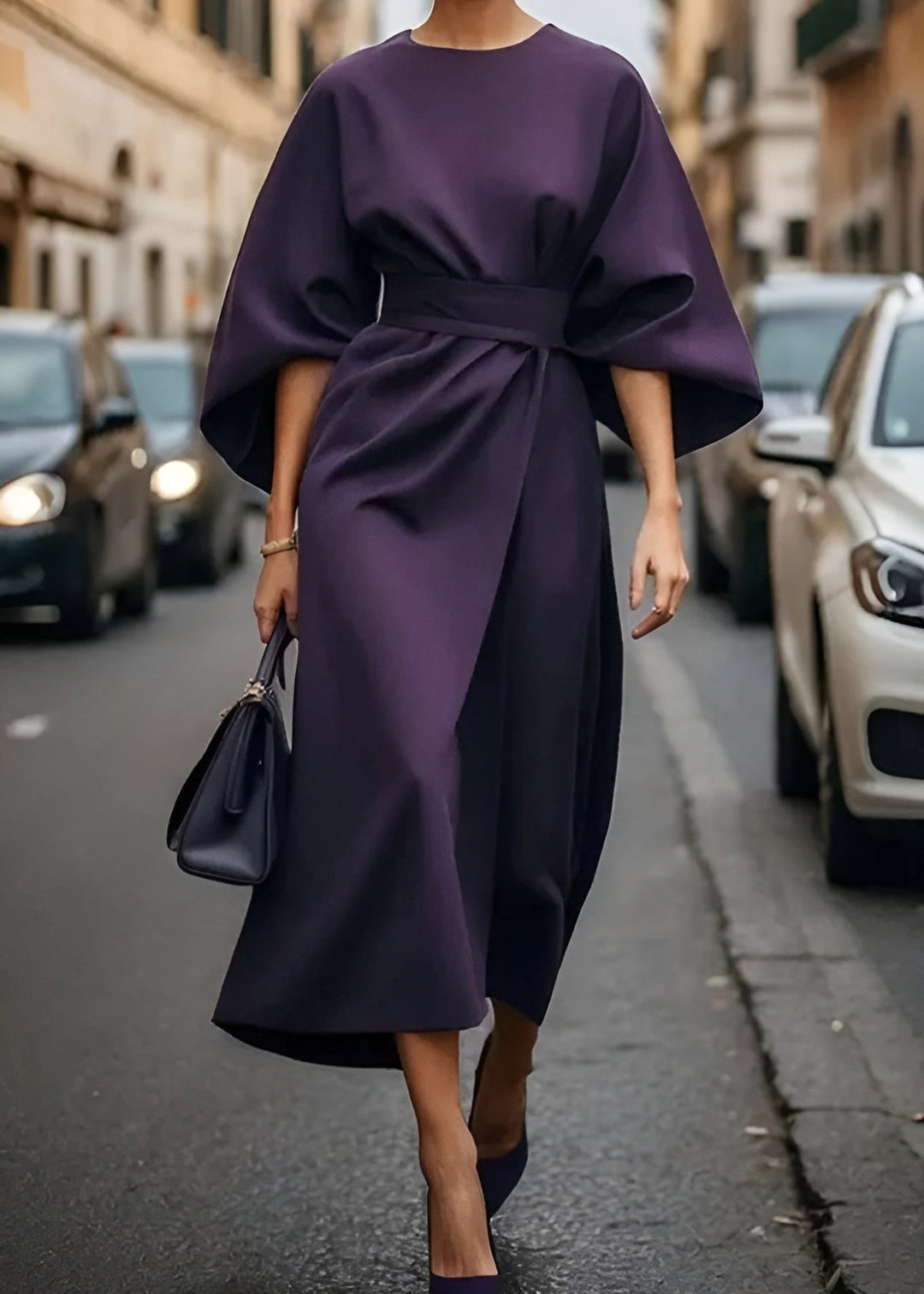 Aurora™ - Flowing Maxi Dress with Belt