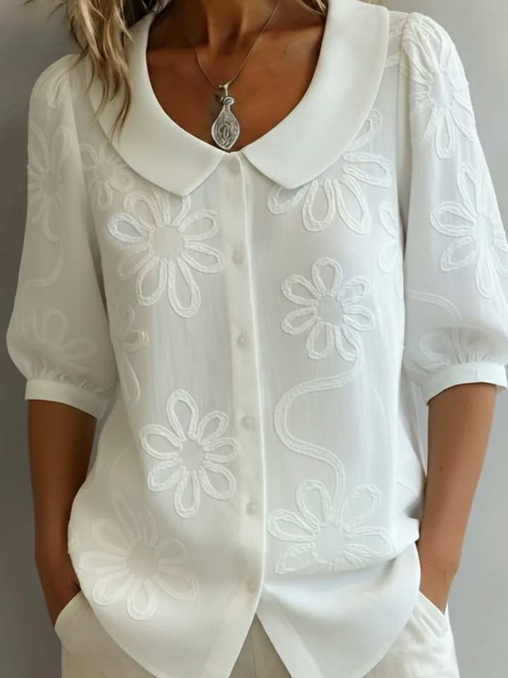 Aurélie™ — Lightweight Blouse with Floral Design for Natural Elegance