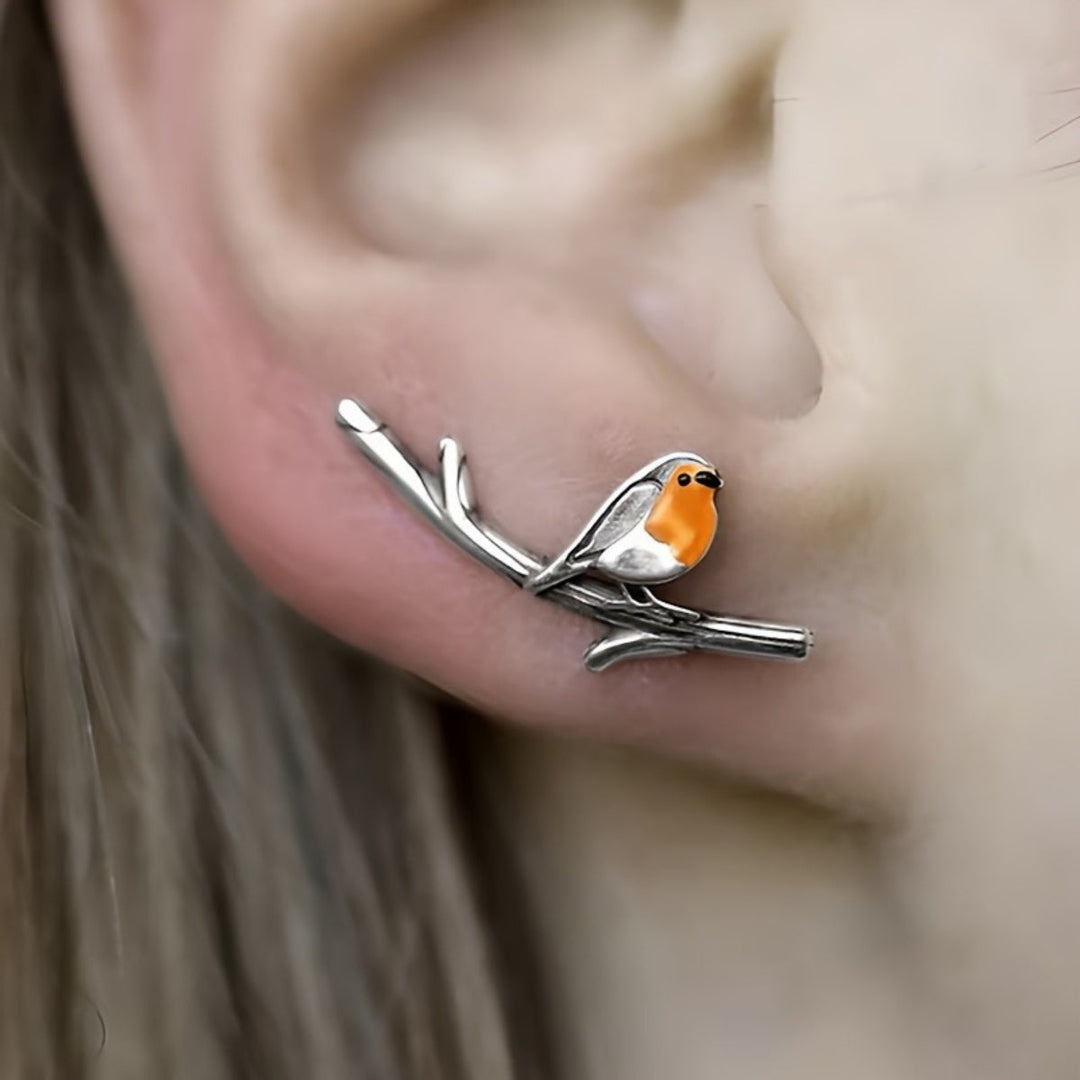 Playful bird-inspired earrings
