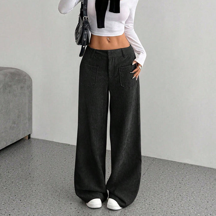Women's Leisure High-Waisted Trousers – Loose Fit for Ultimate Comfort and Style