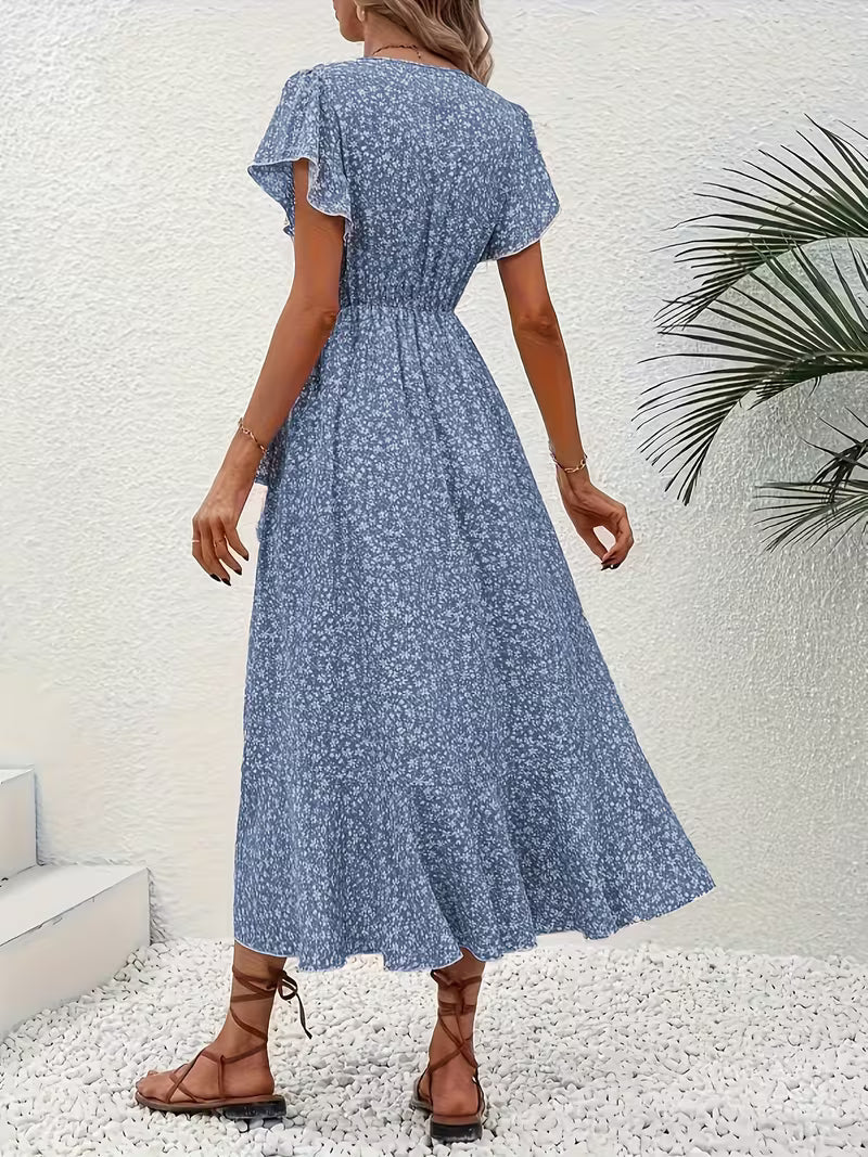 Elara | Flowing, Belly-Skimming Wrap Dress