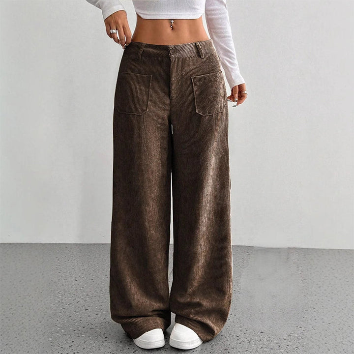 Women's Leisure High-Waisted Trousers – Loose Fit for Ultimate Comfort and Style
