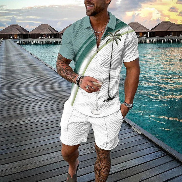 MAX | TROPICANA POLO SHIRT & SHORTS SET