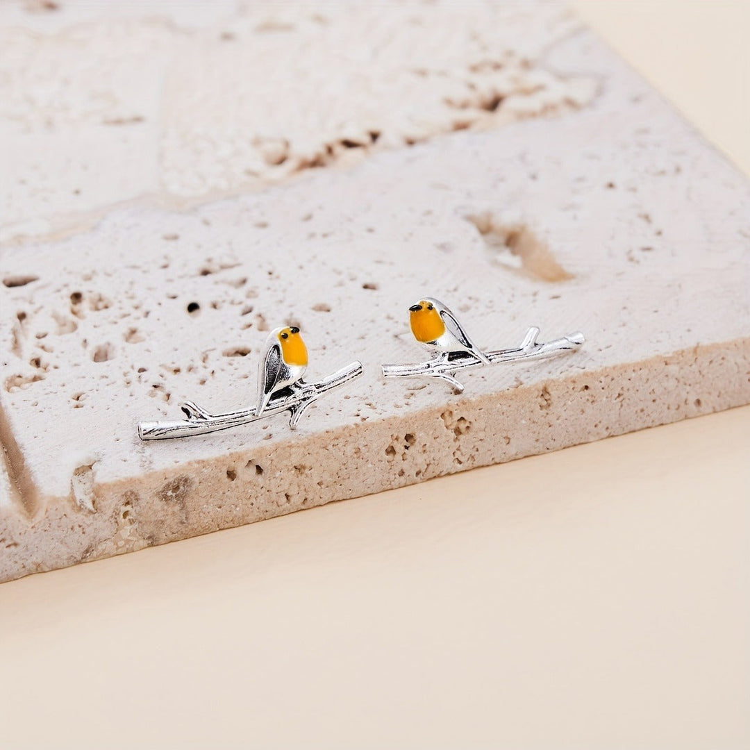 Playful bird-inspired earrings