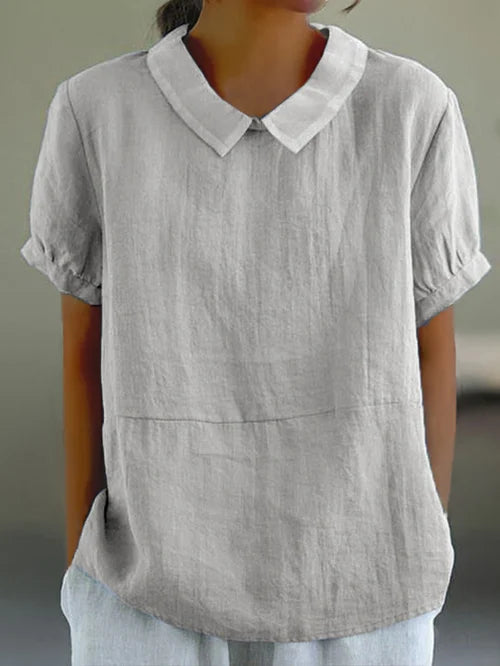 Amalie™ - Relaxed Fit Collared Blouse