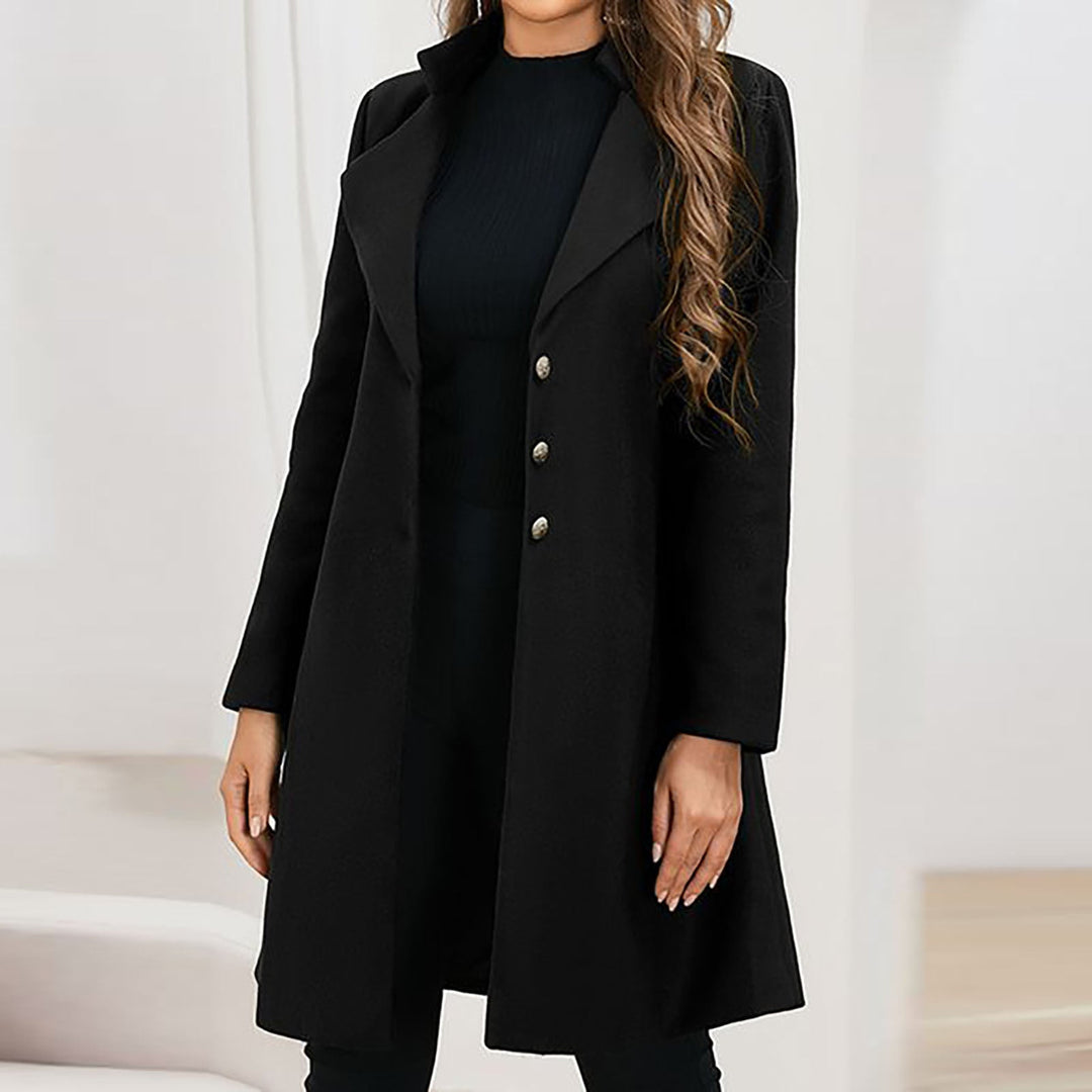 Hannah | Women's coat with buttons and long sleeves