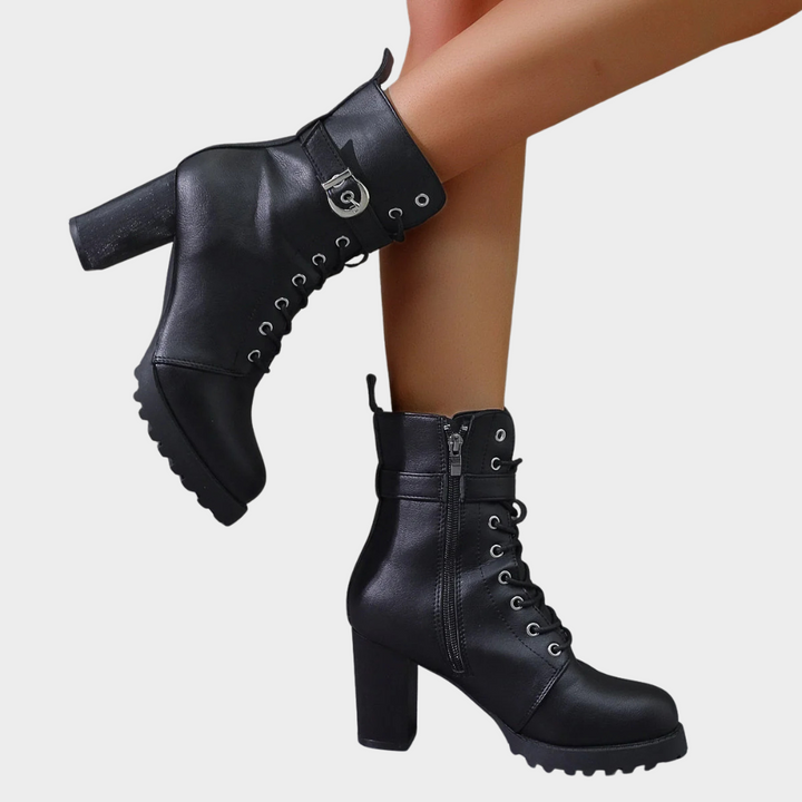 Quinn | Ankle Boots with Flared Heel
