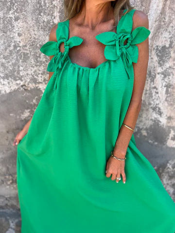 Stacey™ - Floral Dress with U-Neckline