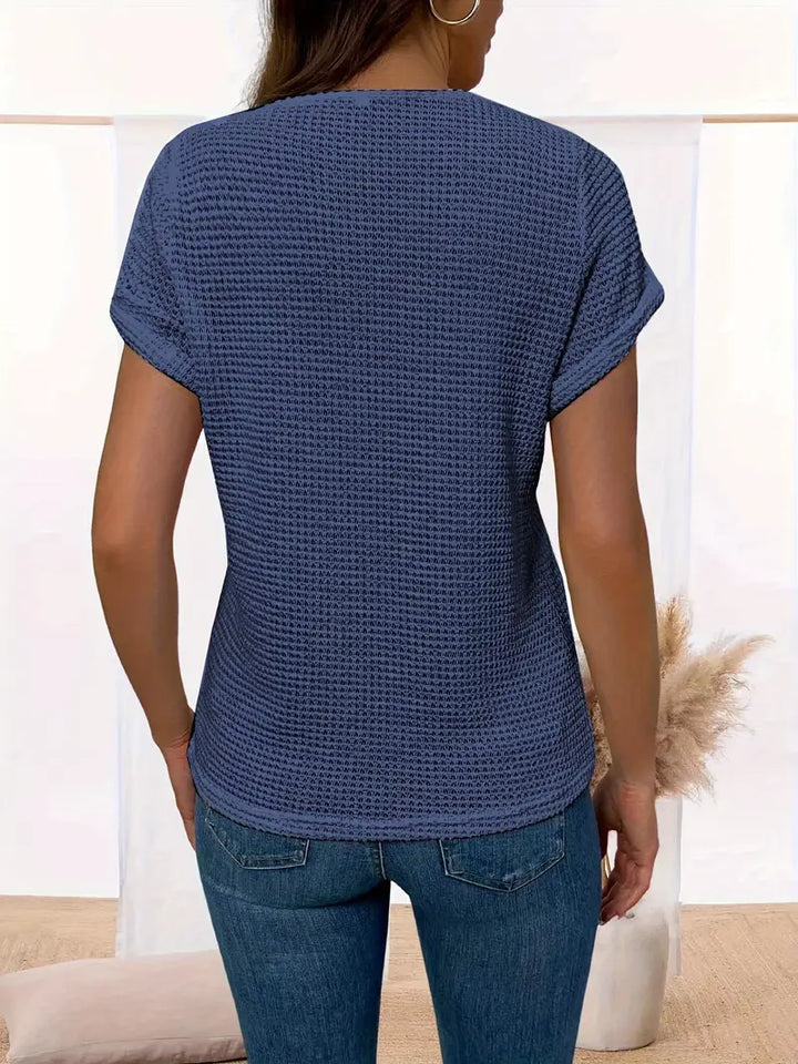 Megan™ - Chic Lace Round Neck Shirt