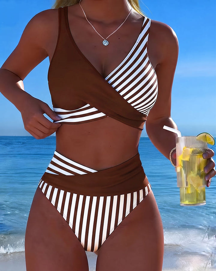 Giulia | Women's Striped V-Neck Bikini