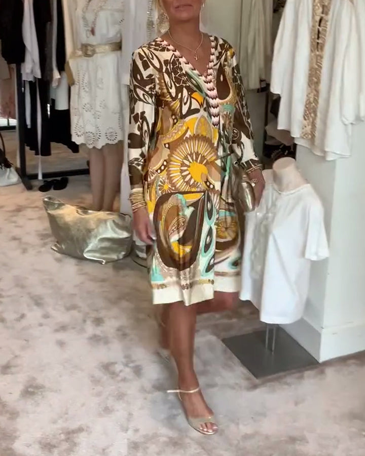 Moonie - Dress with Sun Ray Print