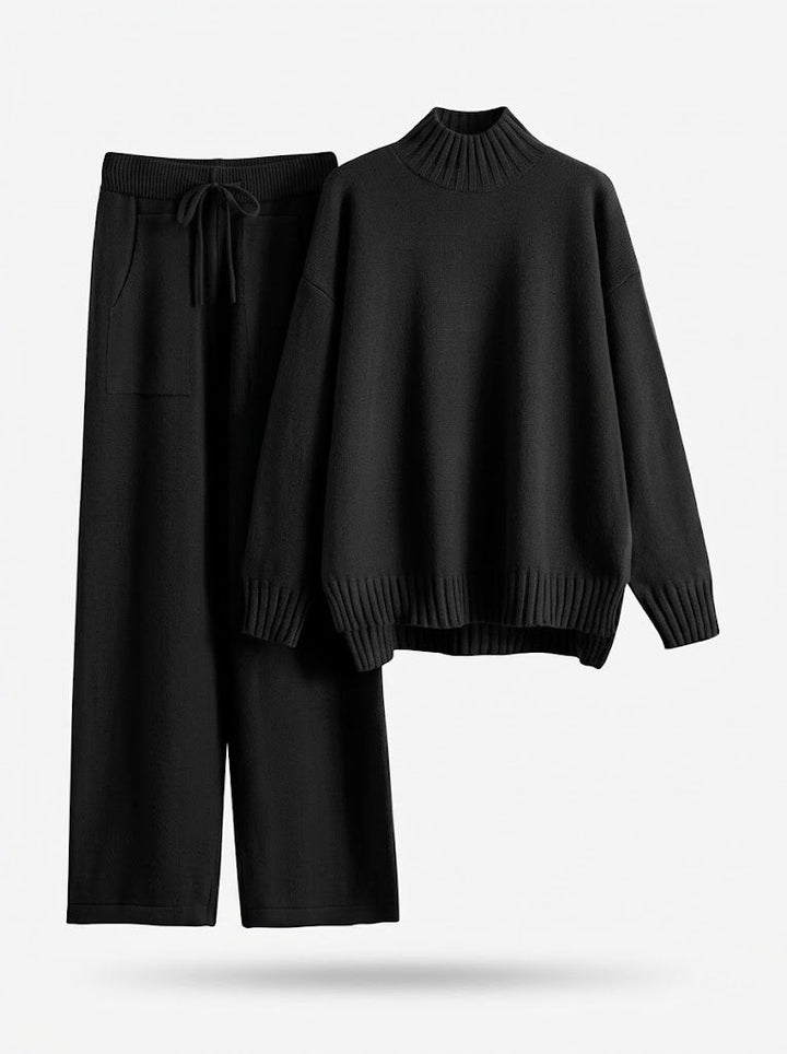 Women's long-sleeve two-piece set with drawstring