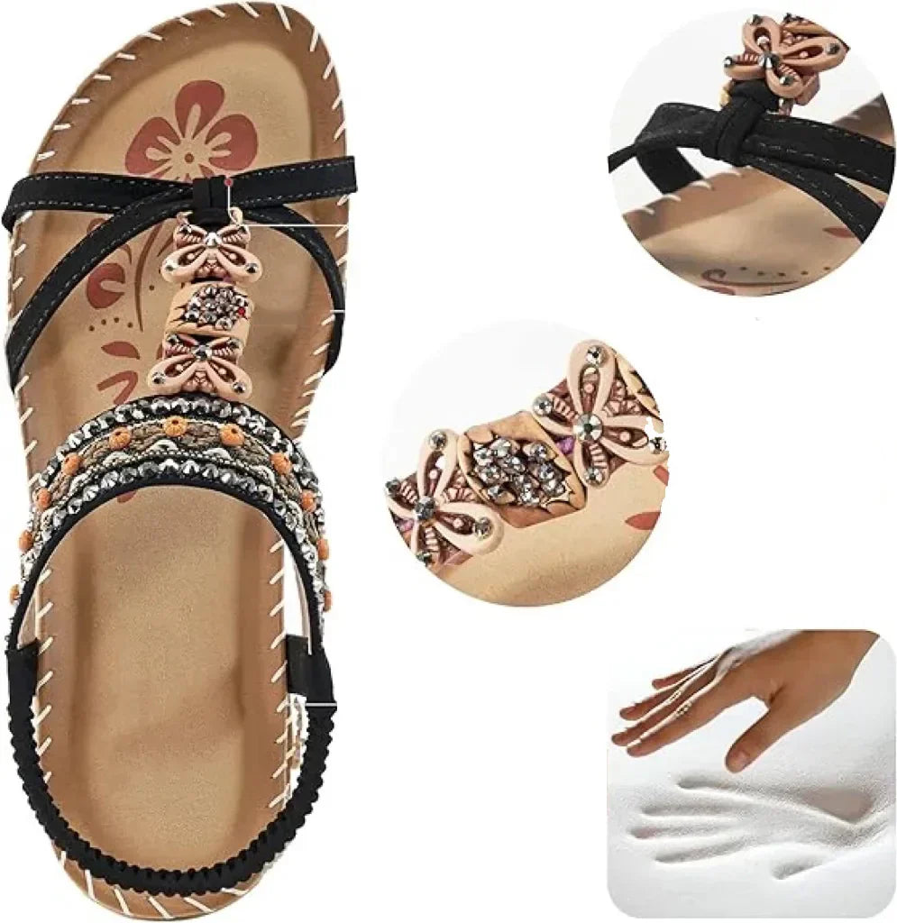 Colella™ - Elegant Orthopedic Floral Sandals