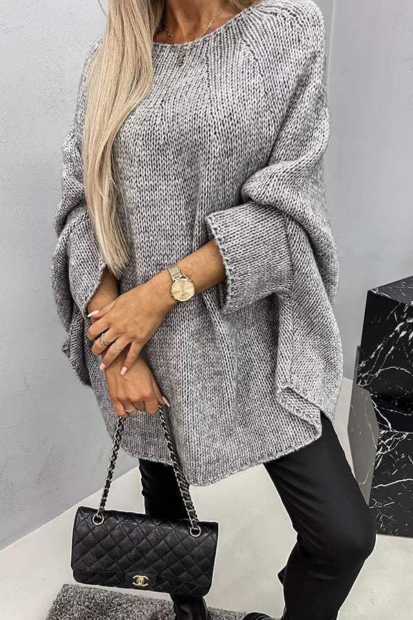 Women's Elegant Crew Neck Sweater - Isabelle