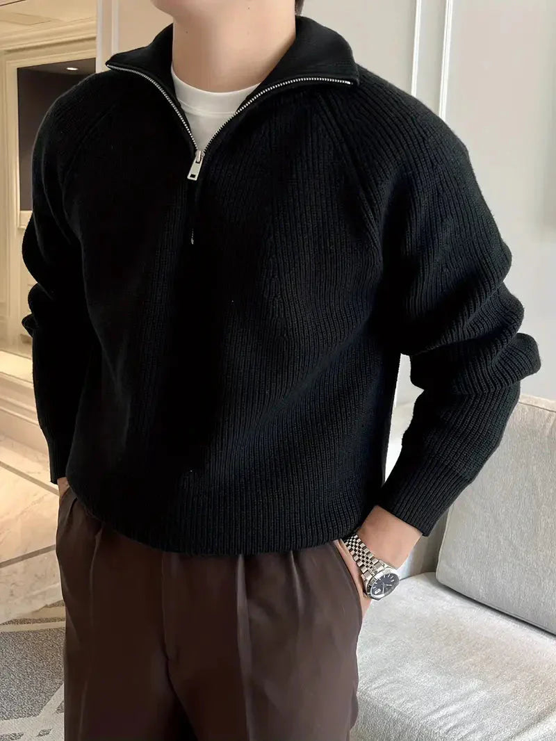 Brit & Boho™️ | Ethan Classic Knit Zipper