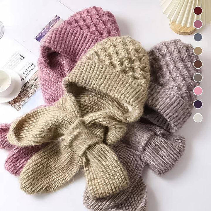 Mütze-und-Schal-Set für Damen