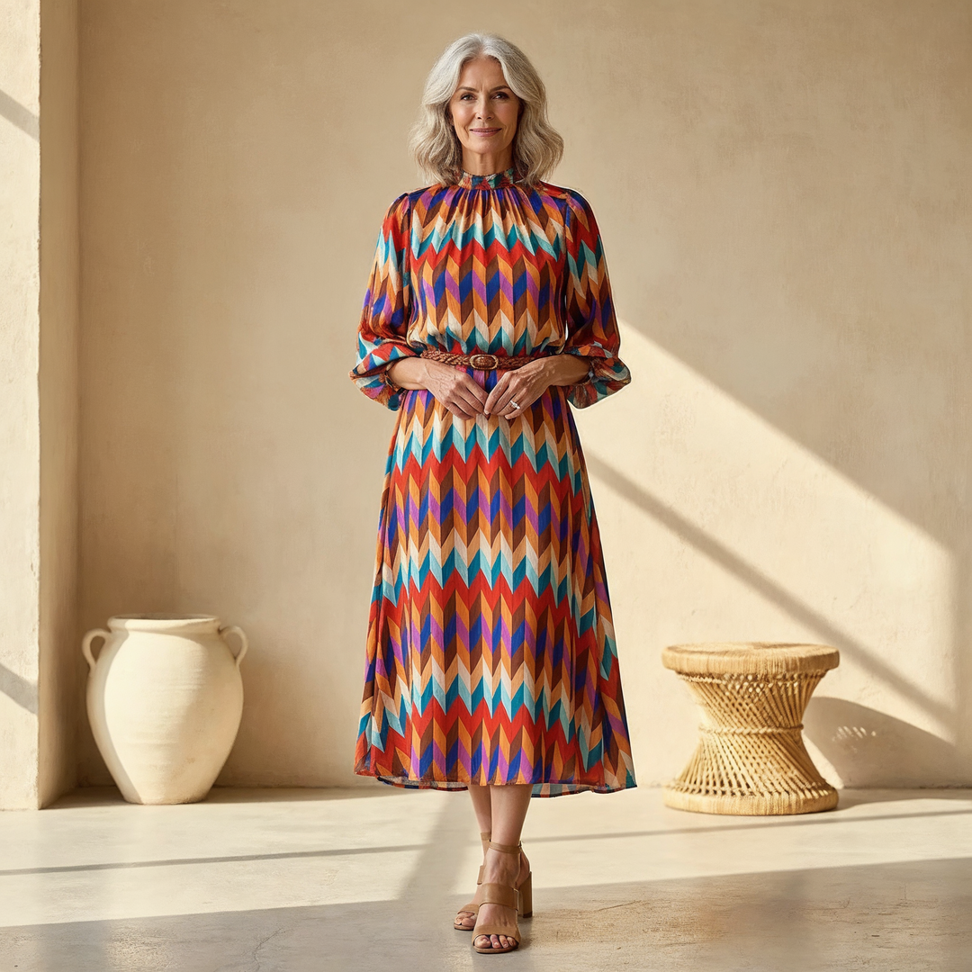Cassandra - Lively Geometric Dress