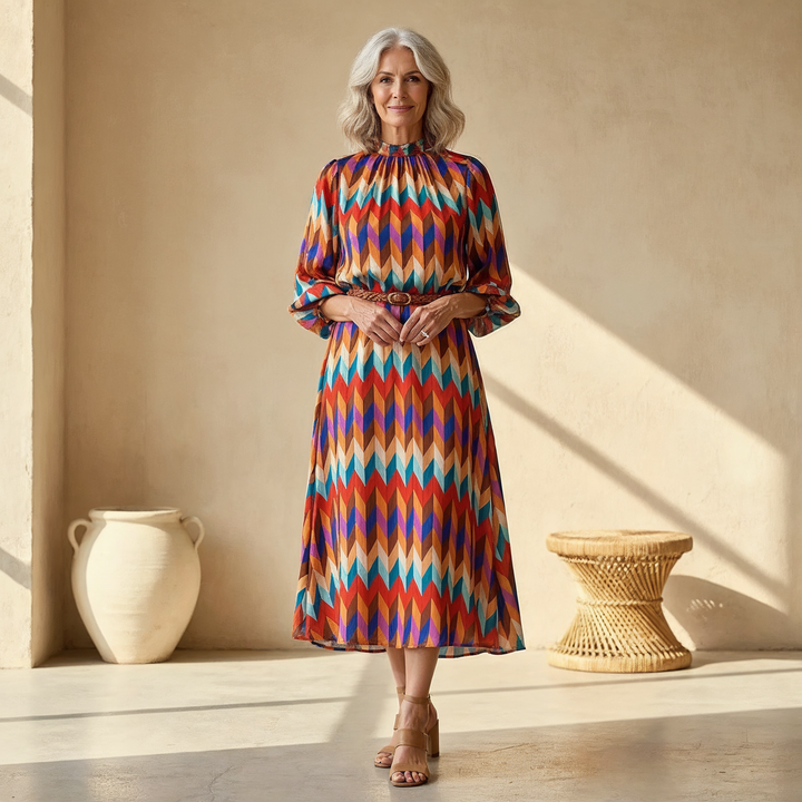 Cassandra - Lively Geometric Dress