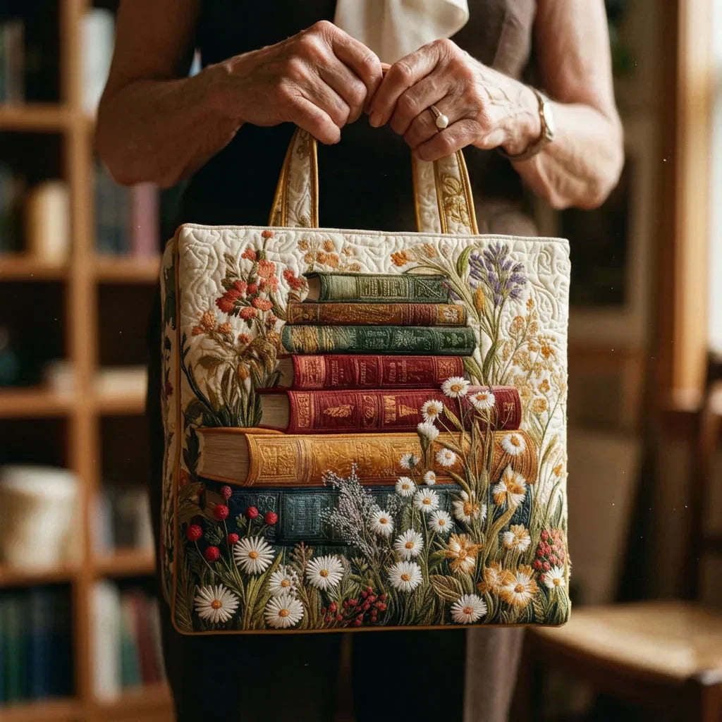 Handmade quilted bag - floral pattern