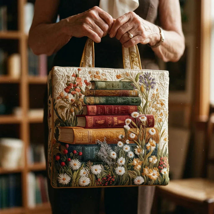 Handmade quilted bag - floral pattern