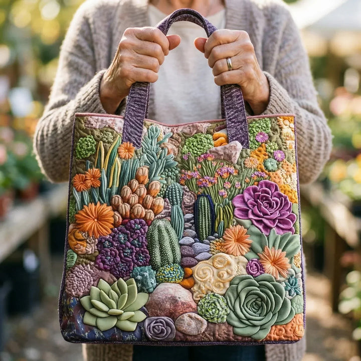 Handcrafted Bag - Garden of Succulents