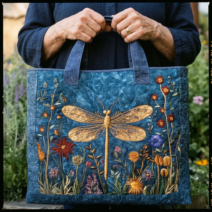 Padded Pouch - Golden Dragonfly