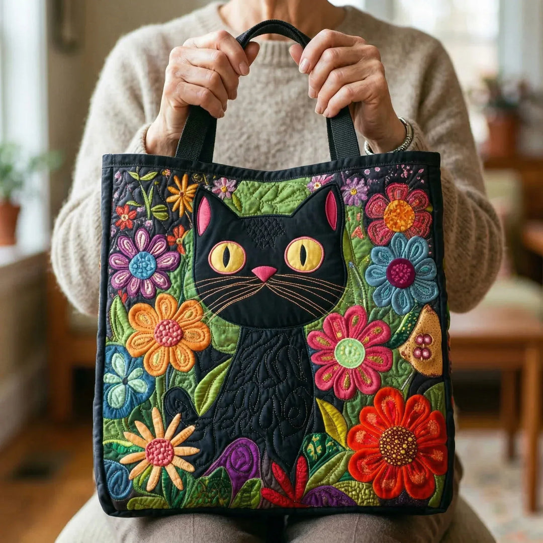 Padded Pouch - Enchanted Black Cat