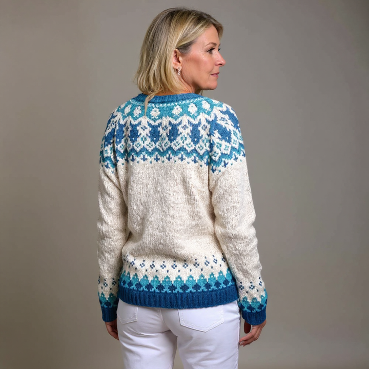 Eva | Vintage Icelandic Hand-Knitted Cardigan