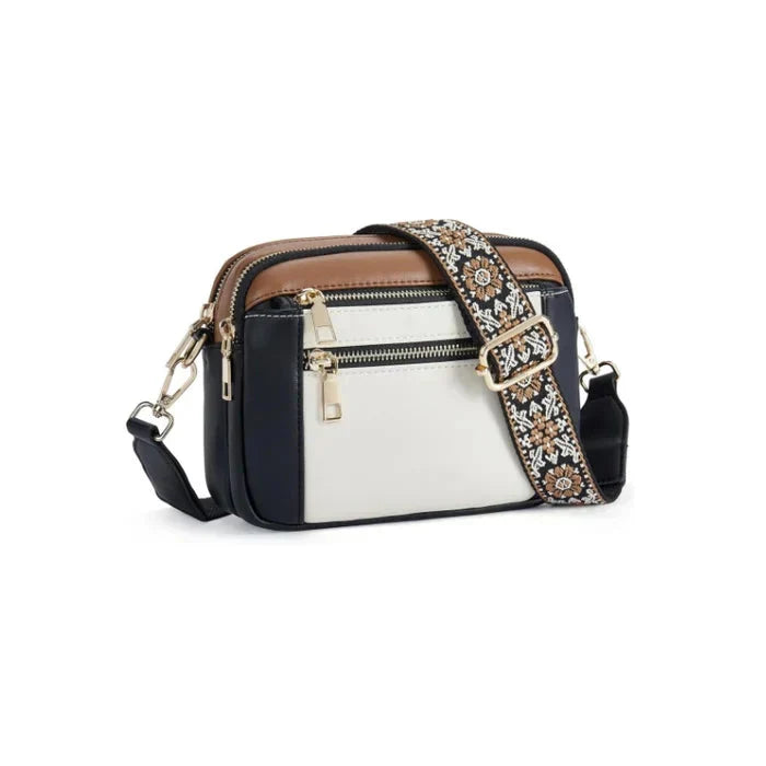 Nylah Shoulder Bag with Colorful Straps