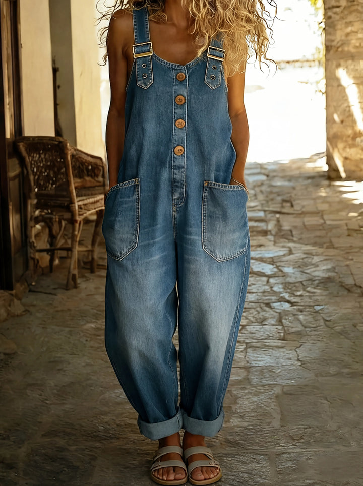 Rocio™ - Versatile Adjustable Buckle Denim Overalls