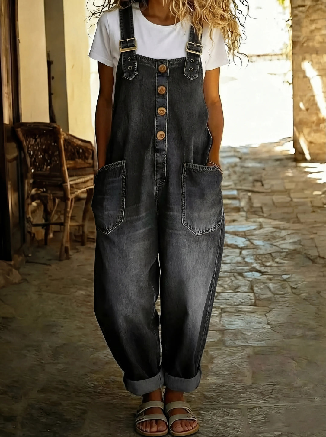 Rocio™ - Versatile Adjustable Buckle Denim Overalls