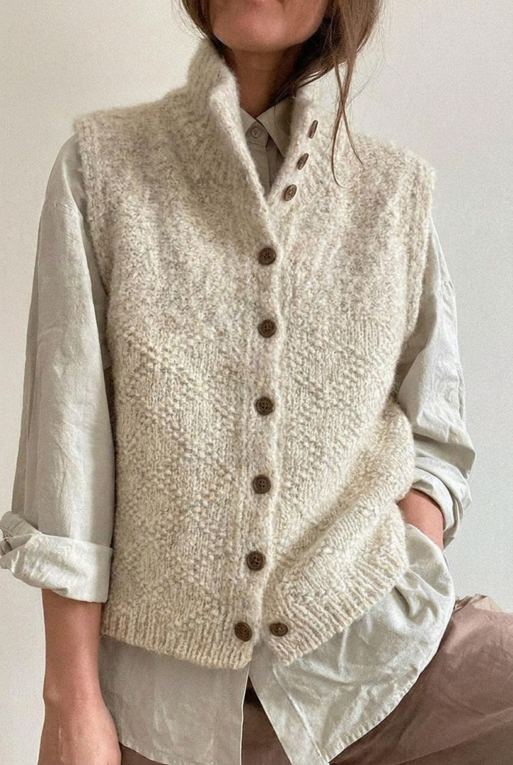 Ingrid™ - Elegant Sleeveless Cardigan