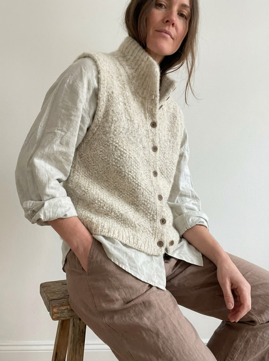 Ingrid™ - Elegant Sleeveless Cardigan